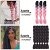RuiYok 24 Inch Red Jumbo Braid Hair 3 Packs Kanekalon