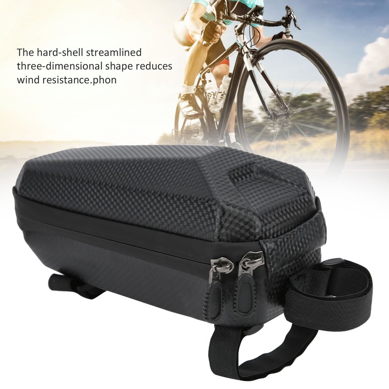 Bicycle Front Frame Bag Waterproof Hard Shell Bike Top Tube
