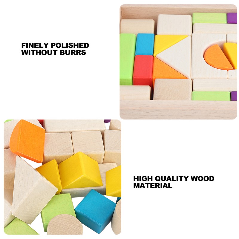 MultiColor Building Blocks Toy Wooden Boxed Children Kid Educational Toy