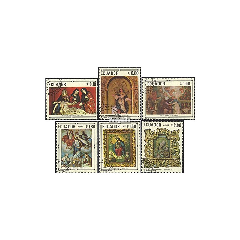 Ecuador 1403-1408 (complete.issue.) fine used/cancelled 1968 christian Paintings (Stamps for