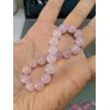RAYON MADAGASCAR Rose Quartz Bead Bracelet for Men Women Stretch