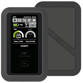 LOE Fujisoft FS050W Mobile Router Case Made in Japan with Protective Film (Black)