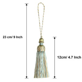 HedongHexi 2 Pack Tassel Key Tassel with Loops, Handmade Tassel Craft, DIY Accessories for Home Decoration