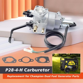 Mhrxusd 16100-Z6D0111-00M0 Carburetor Replacement for Huayi P28-4-H Carb for Champion 47.131000.25 57CC/458CC/459CC/460CC/389cc/439cc Dual Fuel Generator Model 100296 100230 100165 100153 100155 71530