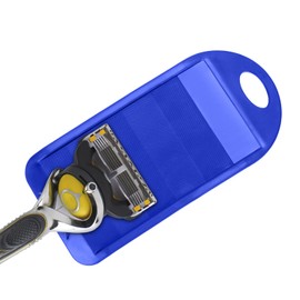 Linkidea Portable Rubber Razor Blade Sharpener, Useful Tools for Shaver and Trimmer Cleaning, Glide Sharpener for Razor Blade, Compatible with Fusion 5 Power, Fusion 5 ProGlide (Blue)