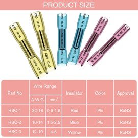 Legpador 200pcs Schrumpfschlauch Kabelverbinder Wasserdicht, Lötverbinder Quetschverbinder, Stoßverbinder, Schrumpfverbinder Durchgangsverbinder, Crimpverbinder Schmelzverbinder, für KFZ, Boot, Marine