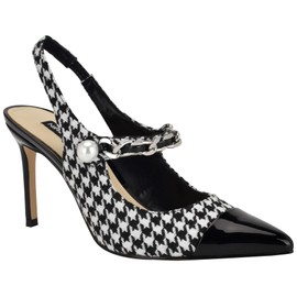 Nine West Women's RENDEZ Pump, Black/White Houndstooth Multi 002, 7