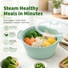 Collapsible Silicone Microwave Vegetable Steamer, 42oz Microwave Steamer with Lid