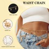 Asheyya Waist Chain Belt, Double Layer Adjustable Chain Belts for