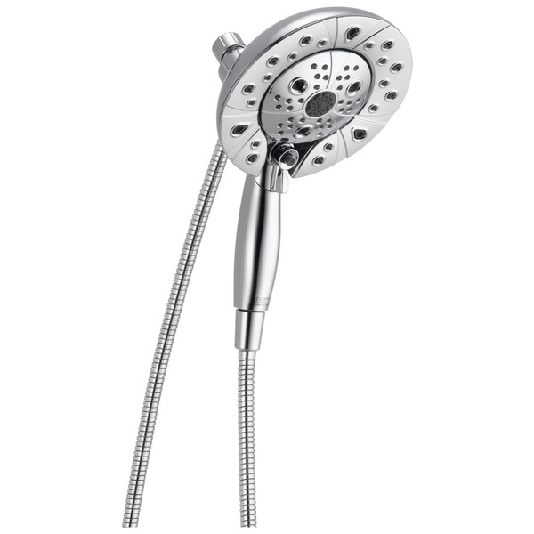 Delta Faucet 5-Spray In2ition Dual Shower Head with HandHeld Spray, H2Okinetic Chrome Shower Head with Hose, Showerheads, Handheld Shower Heads, Magnetic Docking, Chrome 58480-PK, 1.75 GPM Water Flow