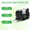 Oozmas TZe251 Replacement Compatible with Brother TZe Label Tape 24mm