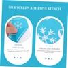 COHEALI 3pcs Reusable Mesh Screen Stencils for Christmas Crafts Water-Washable