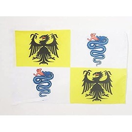 Duchy of Milan 1395-1796 Flag 18'' x 12'' cords - Holy Roman Empire SMALL flags 30 x 45cm - Banner 18x12 in - AZ FLAG