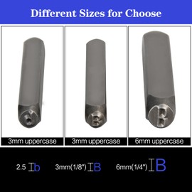 Metal Stamping Kit, 6mm Number and Letter Stamp Set, Include Artistic Font Uppercase, Number Punch and Heart Design Stamp(37pcs 6mm)