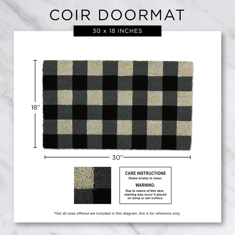 DII Natural Coir Doormat Outdoor Welcome Mat, 17x29, for The