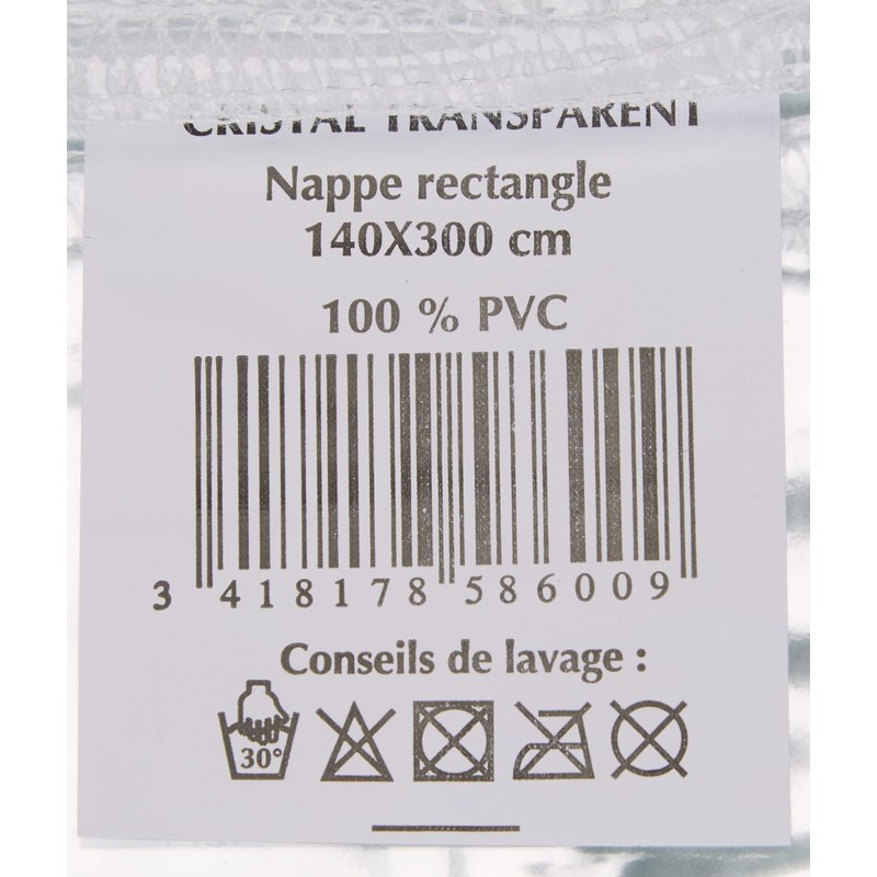 Soleil d'ocre Tischdecke rechteckig transparent 140x300 cm, Transparent Crystal