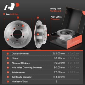 A-Premium Rear Disc Brake Rotors and Ceramic Pads Kit with Calipers Compatible with Jeep Compass Patriot 2007-2017 Dodge Caliber 2007-2012 Avenger Chrysler 200 Sebring Mitsubishi Lancer 8-PC Set