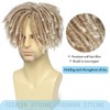 Ms Taj Short Synthetic Dreadlock Hair Topper Wig for Men