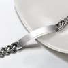 JewelryWe jewellery, stainless steel, engraving possible, bracelet, silver link curb