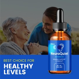 NeuroQuiet Drops, Neuro Quiet Liquid Supplement with Advanced Hearing Support Formula for Ear Health & Overall Wellness, Premium Balance All-Natural Ingredients Vitamins, Nero Quiet Reviews (2oz)
