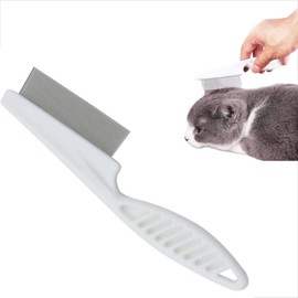 heae13 Pet Brush, Fine Metal Teeth, 7.1 inches (18 cm) Length, Grooming Comb, For Cats and Dogs, Stainless Steel