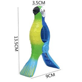 Beach Towel Clips, Granmagazz 4 Pcs Parrot Towel Clips for Beach Chairs, Towel Clips for Beach Chairs, Strong Beach Chair Clips for Towels, Vivid Parrot Shape Beach Accessories