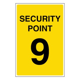V Safety Security Point 9 100 x 150 mm - 2mm Rigid Plastic