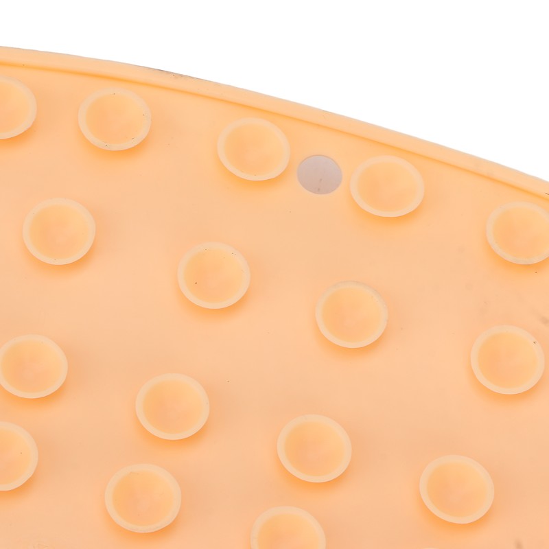 Foot Scrubber Massager with Suction Cups Orange Soft Foldable Shower