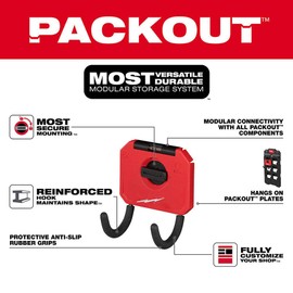 LEKSTAR 3 in. Curved Hook for Milwaukee Tool 48-22-8335 Packout Wall-Mounted Storage
