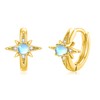 Star Earrings for Women 925 Sterling Silver Gold Star Moonstone