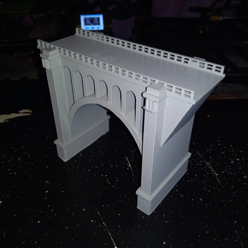 Spencer-3D HO Scale One Arch Viaduct Short bridge 5 Sections