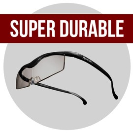 Hazuki Loupe Magnifier Glasses Black, Compact-M 1.32x Clear Eyeglasses for Men Women's Reading Small Prints Labels Outdoor