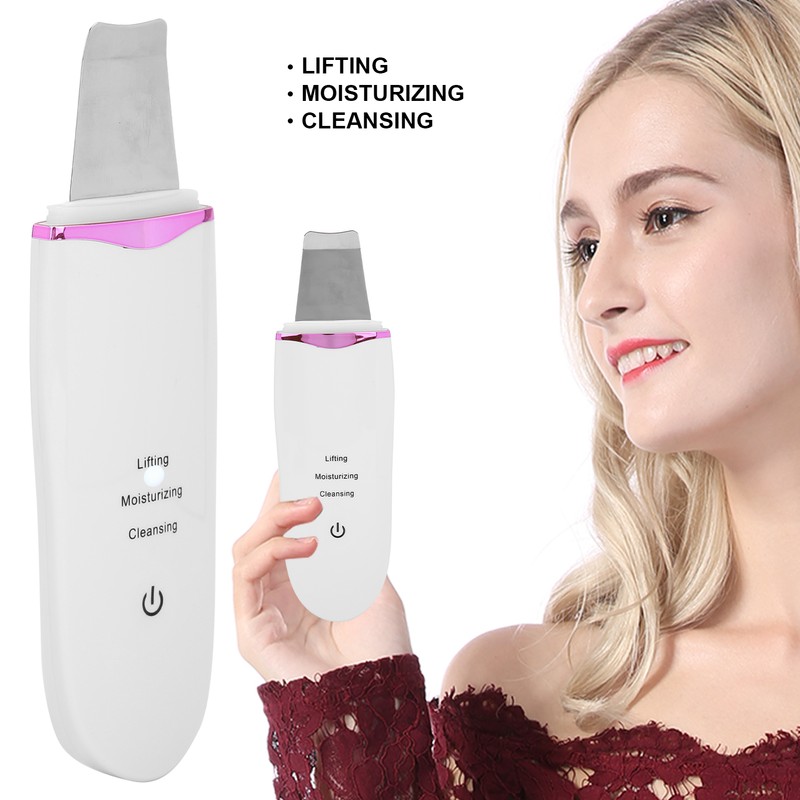 Ultrasonic Skin Scrubber Blackhead Removal Pore Cleaning Face Spatula for