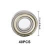 Pack of 40 608 ZZ Ball Bearings, Metal Double Shielded