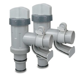 Plunger Valve with Holder for Above Ground Pools - Pool Hose Adapter Replacement Parts Compatible with Bestway Coleman Pool Filter Pump (2 Pack)