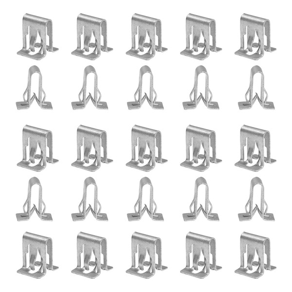 25 PCS Interior Trim Clips Aluminium Moulding Fastener Clips Rivet