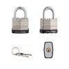 CINCINNO 40mm Keyed Alike Nickel Plated Laminated Steel Padlock, 1-9/16"