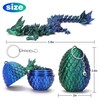 podafu 4 Pcs Mini 3D Printed Dragon Eggs with Dragon