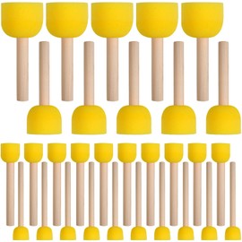 30 Pcs Round Sponges Brush Set, Round Sponge Brushes for Painting, Paint Sponges for Acrylic Painting, Painting Tools for Kids Arts and Crafts (4 Sizes) | vivinin