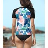 BesserBay Women's Short-Sleeved Rash Guard with Beautiful Patterns, UV Shirt