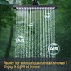 Cobbe Rainfall Shower Head for Bathroom, 11.8 Inch Large Rectangular
