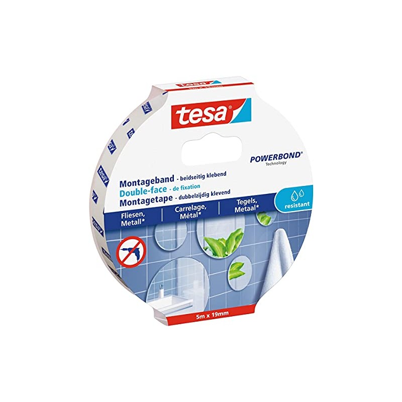 tesa Mounting Tape for Tiles and Metal, 77745-00000-00