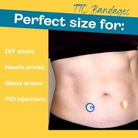 MyVitro Vendas Para Tratar El Incontinencia Urinaria De | Vendas Para Fiv Rainbow + Pineapple | Excelente Regalo Para Fiv | Vendas Adhesivas Redondas Perfectas Para Inyecciones De Fiv | 40 Unidades