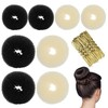 Hair Donut, Bun Cushion, Large and Small, with 50 U-Shaped