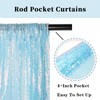 Partisout Aqua Iridescent Sequin Backdrop Curtain 4Ftx7Ft Sequin Backdrop 1