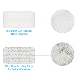 10 Pack Steam Mop Pads Compatible for Bissell Symphony 1252 1543A 1132A 1530 Vacuum and Steam Mop, Bissell 2747A Replacement Pads, Bissel Symphony Pet Mop Pads, Microfiber Washable & Reusable