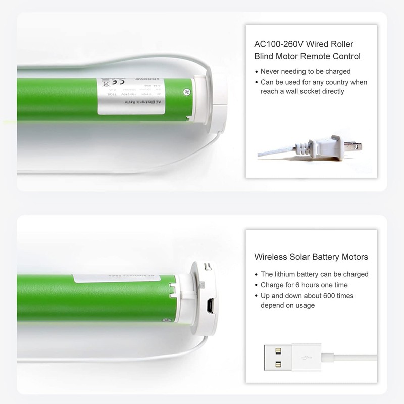 Wired Roller Blind Motor Remote Control AC100-260V DIY Retrofit Solutions for