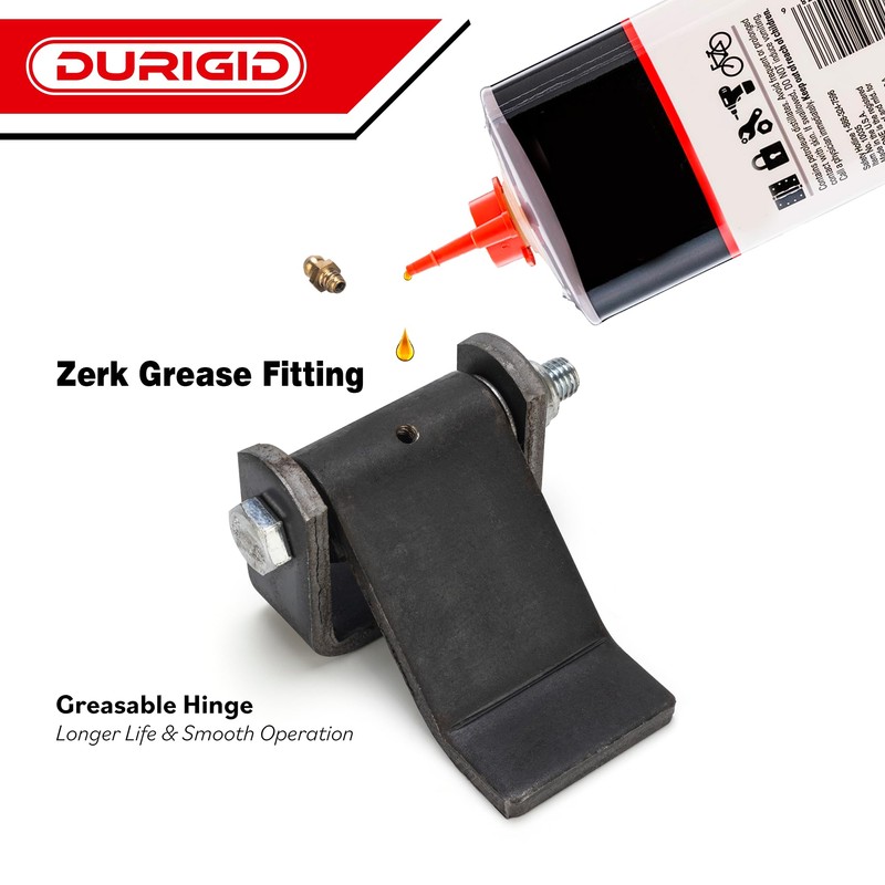 DURIGID Dump Trailer Hinges Door Hinge with Zerk Grease Fitting,