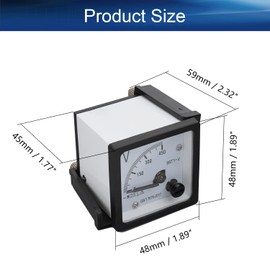 Heyiarbeit AC 0-450V Analog Panel Voltage Gauge 99T1 Volt Meter for Voltage Measurement Devices 1Pcs