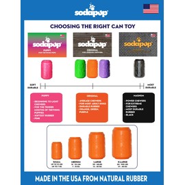 Soda Pup Dog Chew Toy and Treat Dispenser - Enrichment Dog Toys - Treat Dispensing Dog Toys - Dog Puzzle Toys - Dog Treat Toy - Orange - X-Large